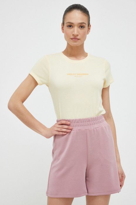 Футболка Helly Hansen жіночий колір жовтий Футболка Helly Hansen жіночий колір жовтий