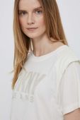 Футболка Dkny жіночий колір бежевий (3220334) Футболка Dkny жіночий колір бежевий (3220334)