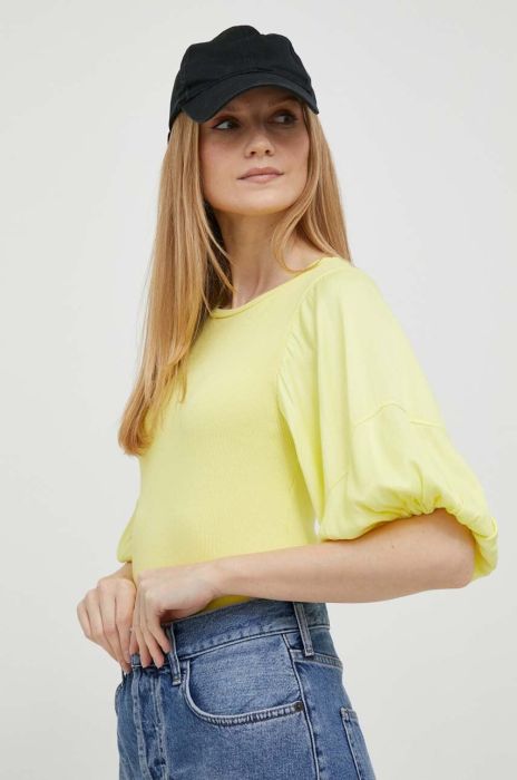 Футболка Deha жіночий колір жовтий (3269767)