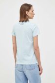 Бавовняна футболка Karl Lagerfeld колір блакитний (3245596)