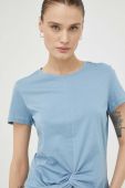 Бавовняна футболка Mustang колір блакитний (3267414)