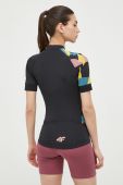 Велосипедна футболка 4F колір чорний півгольф