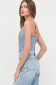 Джинсовий топ Patrizia Pepe колір блакитний