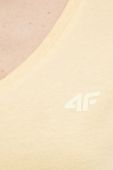 Бавовняна футболка 4F колір жовтий