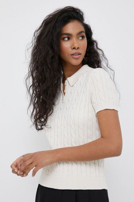 Бавовняний светр Lauren Ralph Lauren колір бежевий (3192135)