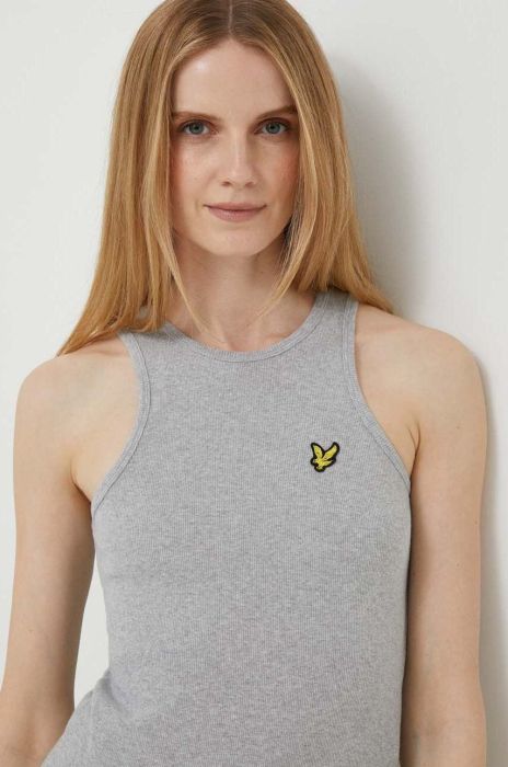 Топ Lyle & Scott жіночий колір сірий Топ Lyle & Scott жіночий колір сірий