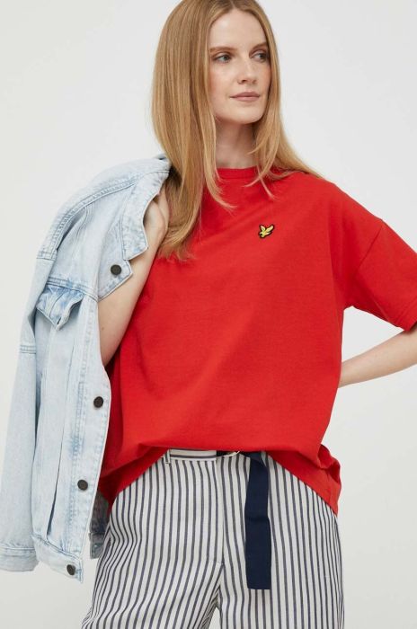 Бавовняна футболка Lyle & Scott колір червоний (3251617) Бавовняна футболка Lyle & Scott колір червоний (3251617)