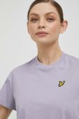 Бавовняна футболка Lyle & Scott колір фіолетовий Бавовняна футболка Lyle & Scott колір фіолетовий