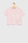 Дитяча бавовняна футболка Guess колір рожевий (3002311)