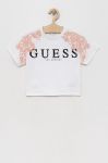 Дитяча бавовняна футболка Guess колір білий (3129655)