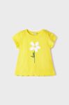 Дитяча бавовняна футболка Mayoral колір жовтий (2985967)