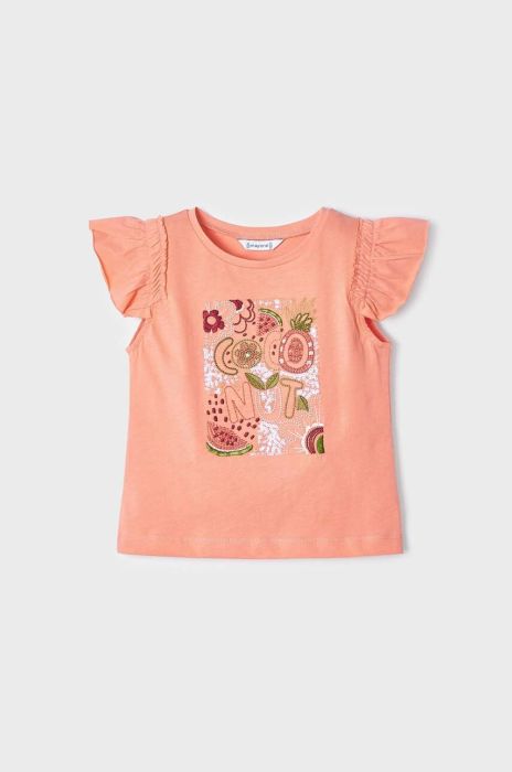 Дитяча бавовняна футболка Mayoral колір помаранчевий (2945389)