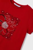 Дитяча бавовняна футболка Mayoral колір червоний (2945472)