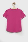 Дитяча бавовняна футболка United Colors of Benetton колір рожевий (3145566)