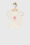 Бавовняна футболка для немовлят United Colors of Benetton колір бежевий (3040422)