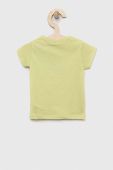 Бавовняна футболка для немовлят United Colors of Benetton колір зелений