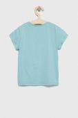 Дитяча бавовняна футболка United Colors of Benetton колір блакитний (2980836)