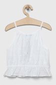 Дитячий бавовняний топ United Colors of Benetton колір білий (3283362)