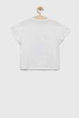 Дитяча бавовняна футболка Sisley колір білий (3286368)