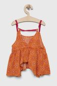 Дитяча блузка Sisley колір помаранчевий візерунок