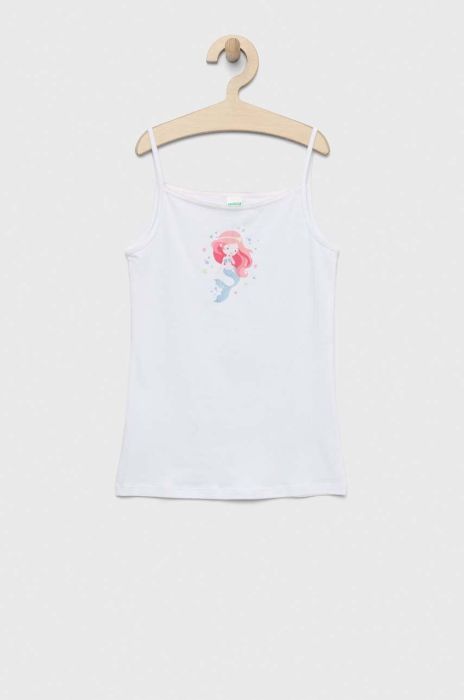 Дитячий топ United Colors of Benetton колір білий (3037215) Дитячий топ United Colors of Benetton колір білий (3037215)