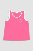 Дитячий бавовняний топ Coccodrillo колір рожевий