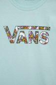 Дитяча бавовняна футболка Vans ELEVATED FLORAL FILL MI BLUE GLOW колір блакитний