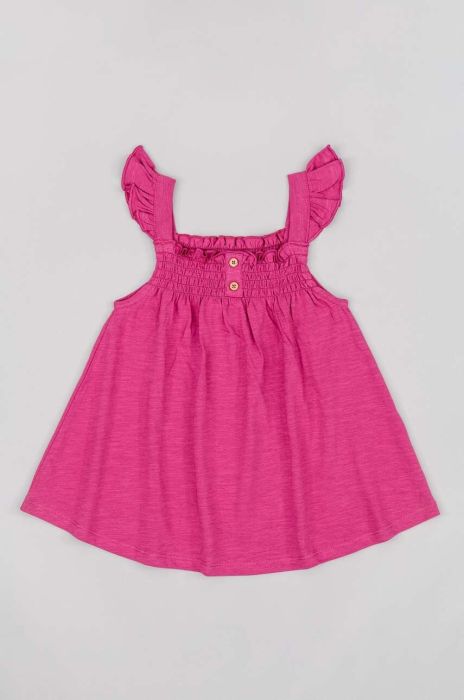 Дитячий бавовняний топ zippy колір фіолетовий