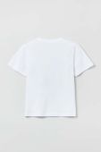 Дитяча бавовняна футболка OVS колір білий з принтом (3273035)