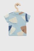 Бавовняна футболка для немовлят United Colors of Benetton візерунок колір блакитний (3037227)
