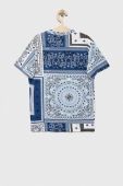 Дитяча бавовняна футболка United Colors of Benetton візерунок колір блакитний (3289212)