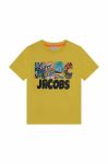 Дитяча бавовняна футболка Marc Jacobs колір жовтий з принтом (3054394)