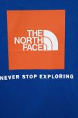 Дитяча бавовняна футболка The North Face з принтом колір блакитний (3133915)