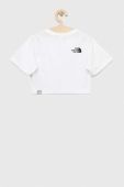 Дитяча бавовняна футболка The North Face колір білий з принтом (3133920)