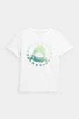 Дитяча бавовняна футболка 4F колір білий з принтом (3107217) Дитяча бавовняна футболка 4F колір білий з принтом (3107217)