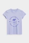 Дитяча бавовняна футболка 4F колір фіолетовий з принтом (3107576) Дитяча бавовняна футболка 4F колір фіолетовий з принтом (3107576)