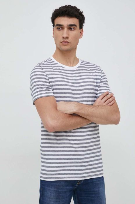 Бавовняна футболка Lindbergh колір білий візерунок (2957838)