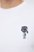 Футболка Karl Lagerfeld чоловічий колір білий з принтом (2924282)