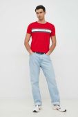 Бавовняна футболка Tommy Hilfiger колір червоний з принтом (2824989) Бавовняна футболка Tommy Hilfiger колір червоний з принтом (2824989)
