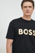 Бавовняна футболка BOSS BOSS GREEN колір чорний з принтом (2880765) Бавовняна футболка BOSS BOSS GREEN колір чорний з принтом (2880765)