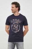 Бавовняна футболка Guess колір синій з принтом (2894308)