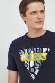 Футболка Guess чоловічий колір синій з принтом (2887831)