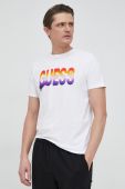 Бавовняна футболка Guess колір білий візерунок (2948982)