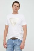Бавовняна футболка Guess колір білий з принтом (2851624)
