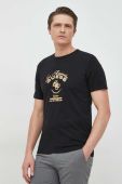 Бавовняна футболка Guess колір чорний з принтом (2894326)