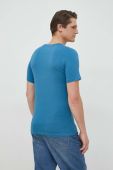Футболка Guess чоловічий колір синій однотонний (2880183) Футболка Guess чоловічий колір синій однотонний (2880183)