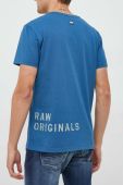 Бавовняна футболка G-Star Raw з принтом колір блакитний (2842091) Бавовняна футболка G-Star Raw з принтом колір блакитний (2842091)