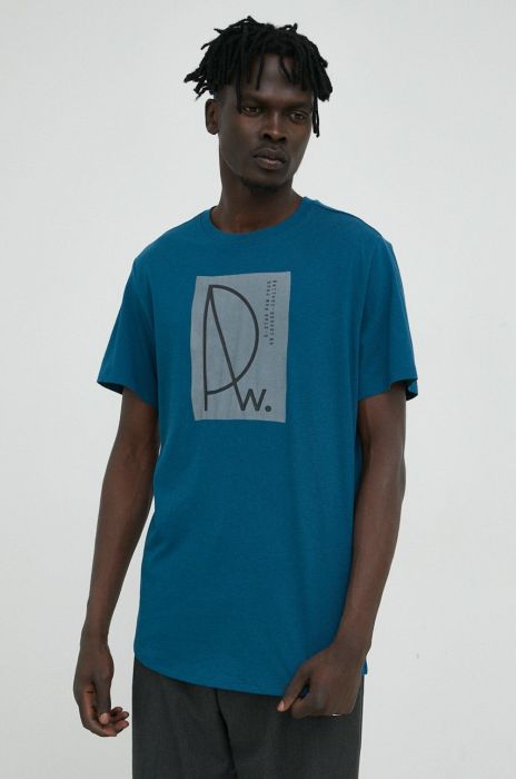 Бавовняна футболка G-Star Raw з принтом колір блакитний (2874522) Бавовняна футболка G-Star Raw з принтом колір блакитний (2874522)