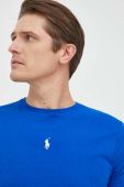 Бавовняна футболка Polo Ralph Lauren однотонний колір блакитний (2851651) Бавовняна футболка Polo Ralph Lauren однотонний колір блакитний (2851651)