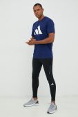 Тренувальна футболка adidas Performance Training Essentials колір синій з принтом Тренувальна футболка adidas Performance Training Essentials колір синій з принтом